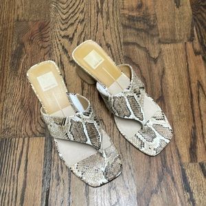 DOLCE VITA Womens snakeskin heeled sandals